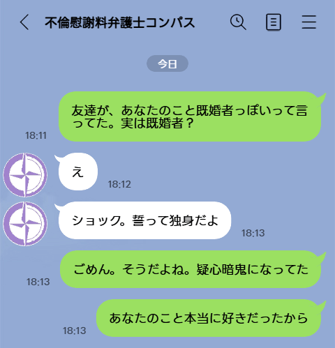 ２－１　ＬＩＮＥ（既婚者だと知らなかった）